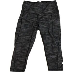 Ododos Women's Size Large Comfy Black Stretchy Patterned Leggings With Pockets